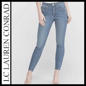 LC Lauren Conrad Polka Dot Skinny Jeans